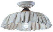 Plafoniera Classica Modena Metallo E Ceramica Nero Sfumato Rame 32Cm 1 Luce E27