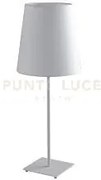 Lume elvis bianco 1 luce attacco e27 24x63,5cm in metallo e paralum...