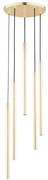 Lampadario a sospensione COLLET 5xG9/40W/230V Ø30 cm oro