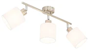 Faretto da soffitto in acciaio con paralume bianco 3 luci orientabile - Hetta
