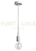Gso084-  pendente flip cavo in stoffa e rosone nickel 1 luce attacc...