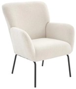 Poltrona in Tessuto bouclette Bianco - SILETO