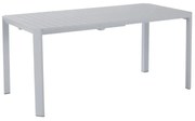 Tavolo da giardino allungabile Idaho NATERIAL in alluminio grigio per 6 persone 110/162x82cm