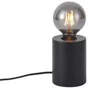 Lampada da tavolo moderna nera 13 cm - Cylinder