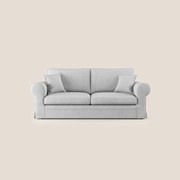 Lady divano classico in piuma d'oca realizzato con tessuto impermeabile T02 grigio chiaro