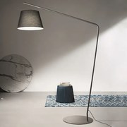 Piantana H205 cm con struttura in metallo Nero e paralume in pvc VELVET