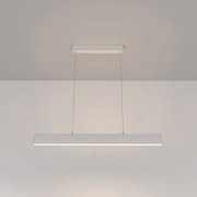 Lampadario A Sospensione Moderno Step Metallo Bianco Led Integrato 23W Calda