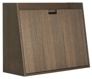 Scrivania da parete con vani in legno scuro L78 cm GABIN