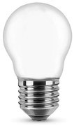 Lampadina Led Opaca a Filamento E27 G45 a sfera 4W Bianco neutro 4000K Novaline