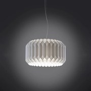 Sospensione Moderna 1 Luce Louise In Polilux Bianco D50 Made In Italy