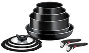 Tefal - Set di pentole 10 pz INGENIO EASY COOK &amp; CLEAN BLACK