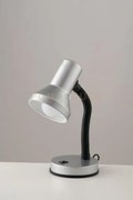 Ldt lampada da scrivania flessibile pulsante on-off silver 1 luce a...