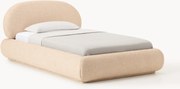 Letto singolo imbottito in bouclé Alba