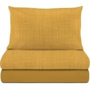 Completo letto singolo arancio falso unito cotone