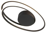 Plafoniera di design nera con LED dimmerabile a 3 livelli - Rowan