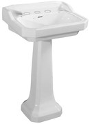 Lavabo colonna Giunone H 25 x P 51 cm in ceramica bianco