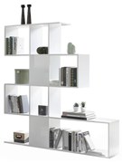 Libreria divisoria di design bianco laccato lucido H147 cm COMO