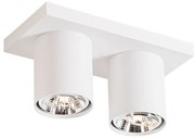 Faretto da soffitto moderno bianco 2 luci - Tubo