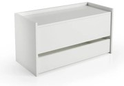 Scarpiera L 90 x H 46 x P 40 cm 3 paia, bianco