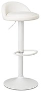 Sgabelli da bar bianchi ad altezza regolabile in similpelle in set di 2 (altezza seduta 72 cm) - Casa Selección