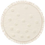 payé Tappeto rotondo per la cameretta dei bambini, 120 x 120 cm, tappeto da  gioco che dorme, grazioso orsetto, nuvole, luna e stelle, a pelo corto –