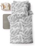 Copripiumino grigio in cotone per letto singolo 140x200 cm Botania – douceur d'intérieur