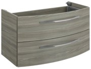 Mobile da bagno sotto lavabo grigio sangallo L 90 x H 49 x P 48 cm 2 cassetti, lavabo non incluso