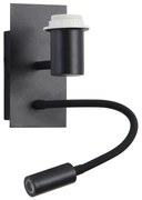 Brilagi - LED Lampada flessibile da muro NUBILA 1xE27/25W/230V + LED/3W nero
