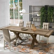 Tavolo allungabile a 260 cm con struttura in laminato PARIDE ROVERE RUSTICO