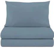 Completo letto 1 piazza e mezza cotone blu New Cotton