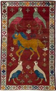 Gabbeh Tappeto 230 x 140 Rosso (Iran) Annodato A Mano