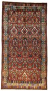 Shiraz Tappeto 160x300 Rosso (Iran) Annodato A Mano