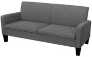 Divano a 3 posti 180x65x76 cm grigio scuro