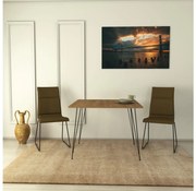 Tavolo da pranzo SANDALF 75x90 cm marrone/nero