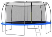 Set Trampolino con Rete di Sicurezza Rotondo di diverse dimensioni e capacità, Set Trampolino Rotondo 460x80 cm 150 kg