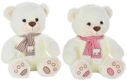 Orsetto di Peluche DKD Home Decor Rosso Bianco Bordeaux Per bambini 20 x 20 x 50 cm (2 Unità)