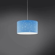 Sospensione Moderna A 5 Luci Pois Xxl In Polilux Bicolor Blu' Made In Italy