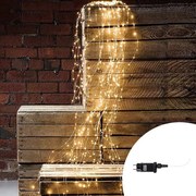 Cascata decorata con 180 Led 1,5 metri con cavo trasparente Wisdom