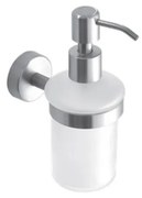 Kamalu - Dispenser di sapone bagno in acciaio inox satinato e vetro | Monde-S