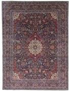 Kashan Tappeto 430x330 Blu (Iran) Annodato A Mano