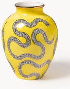 Vaso in porcellana con accenti dorati Eden, alt. 27 cm