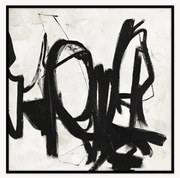 Quadro su tela dipinto a mano con cornice in legno Playblack