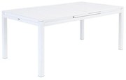 Tavolo da giardino allungabile Odyssea NATERIAL in alluminio bianco per 10 persone 180/240x100cm