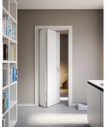 Porta pieghevole a libro asimmetrica Rimini bianco matrix L 60 x H 210 cm sinistra