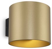 Applique Da Parete Moderno Rond Alluminio Oro 1 Luce G9 50W