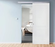 Porta scorrevole reversibile POLARIS in mdf bianco, L 60 x H 210 cm, con binario Silver