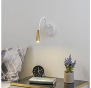 Brilagi - LED Lampada flessibile da muro MAYA LED/3W/230V 4000K bianco/oro