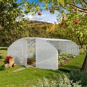 TOOLPORT Serra tunnel 4x8m, telo in PE, bianco - (9000)