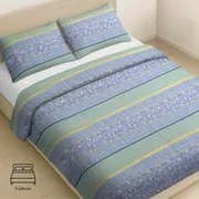 Parure copripiumino matrimoniale righe cotone