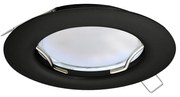 Faretto Ad Incasso Moderno Peneto In Acciaio Nero 1 Luce Gu10 2,8W